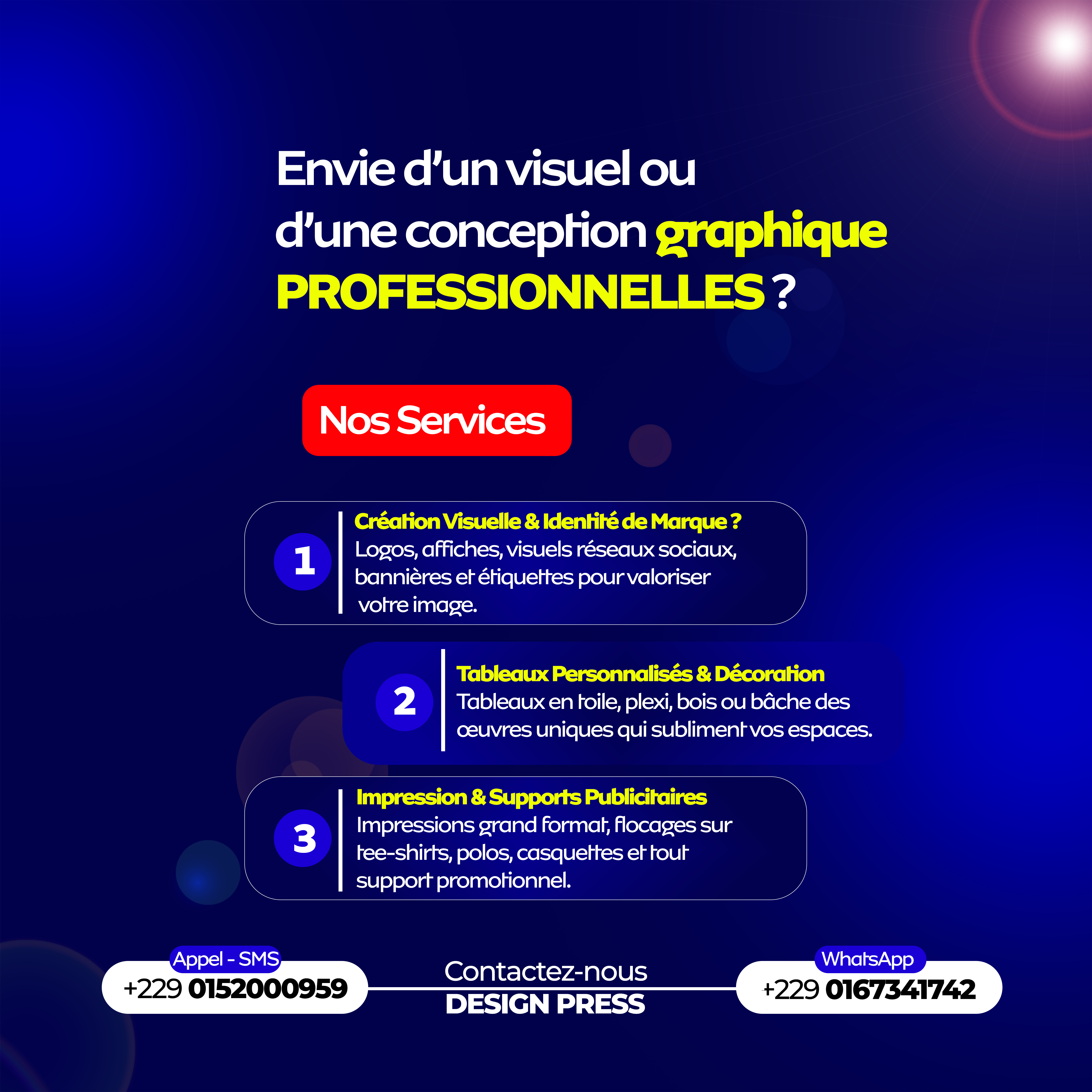Services proposés par Design Press